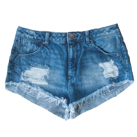 H&M Shorts Hm Womens Size 8 Distressed Denim Jean Shorts Poshmark